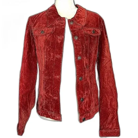 For Joseph Authentic Suede Jacket in Rust Sz M/L - Picture 2 of 7